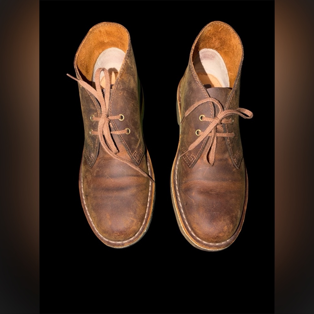 Clark’s Original, Brown Leather Desert Chukka Boots, Size 7.5 M